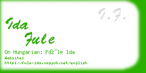 ida fule business card